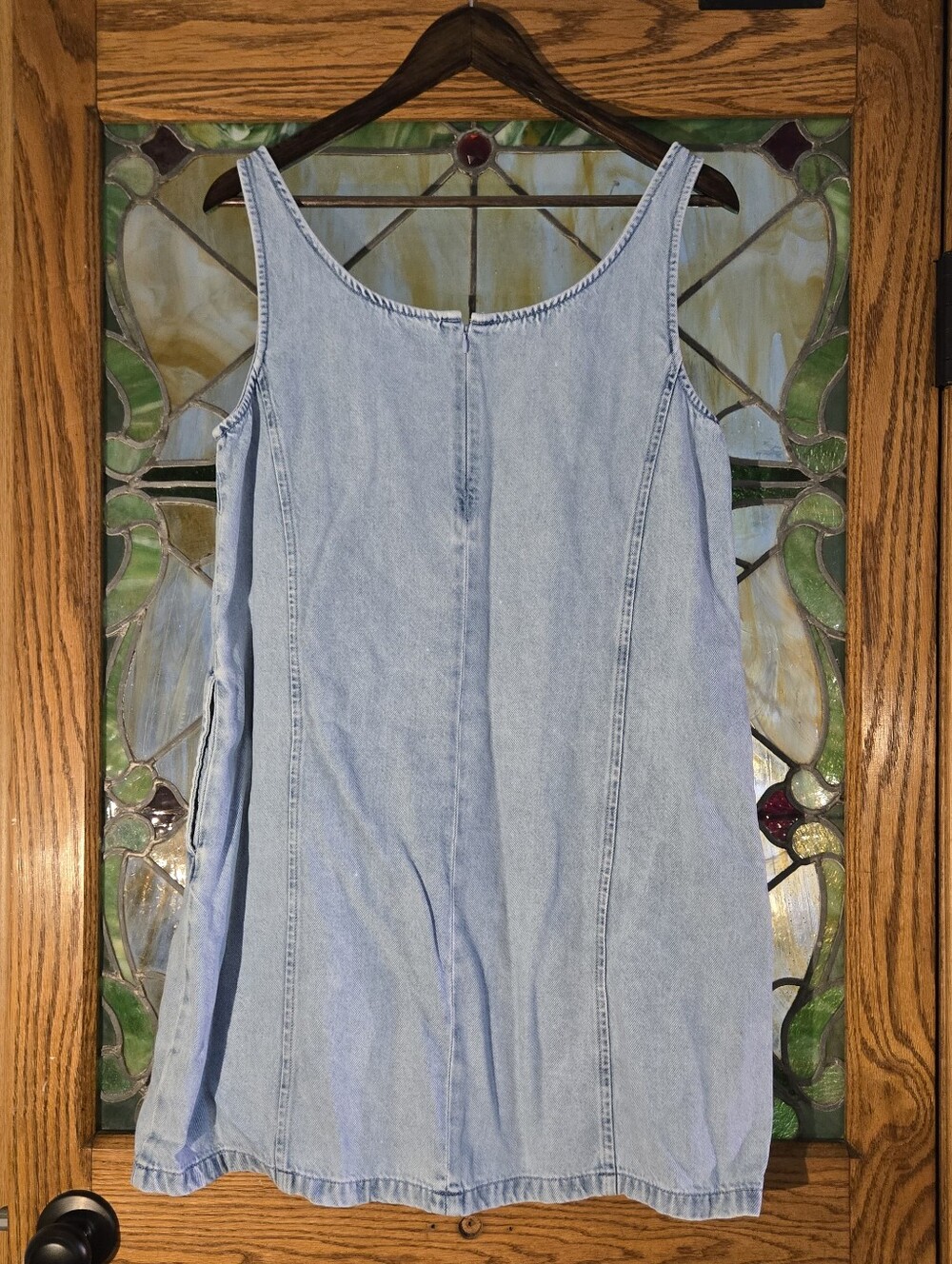 GAP Light Blue Denim Tank Dress - M - Picture 2 of 5